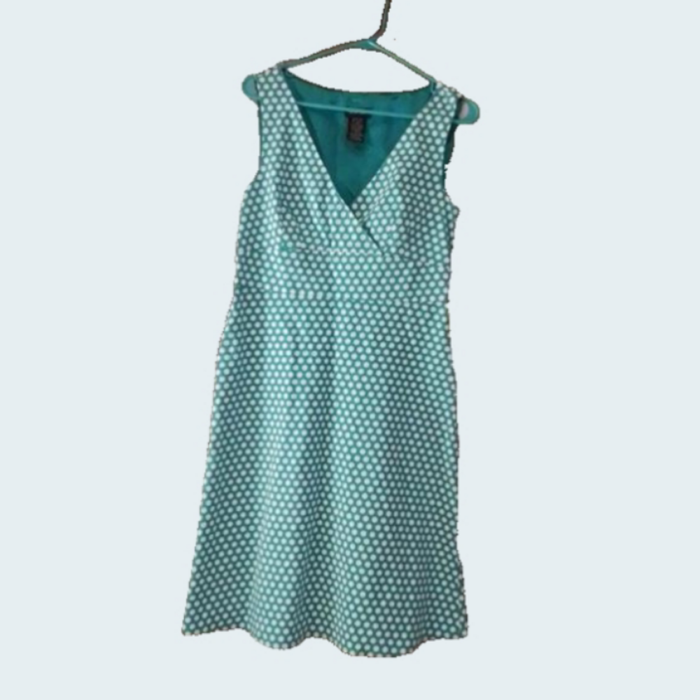 Spense sundress, size 10, turquoise w/ polka dots.